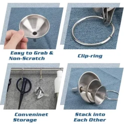 Tratt Rostfritt stål 3-pack