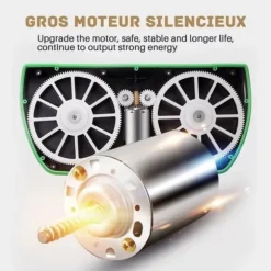 Trådlös elektrisk mop LUNAVO uppladdningsbar elektrisk roterande golvrengöringsmaskin, lämplig för olika ytor.