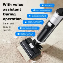 Trådlös golvrengörare för hårda golv, lättviktig design, smart kontrollsystem, VIT