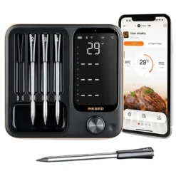 Trådlös Kötttermometer, 4 Prober, WiFi- och Bluetooth-anslutning,4 sonder