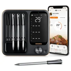 Trådlös Kötttermometer, 4 Prober, WiFi- och Bluetooth-anslutning,4 sonder