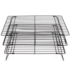 Tre lager nonstick kylgaller bakplåt kök bröd kakställ bakverk bakverk 40x25x9cm