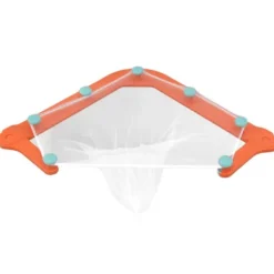 Trekantig diskbänkssilhållare med 100 st diskbänkssilpåse för köksavfall, stall och filterrester - Orange