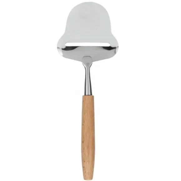 Trähandtag ostspatel rostfritt stål osthyvel med justerbar tjocklek för halvhård ost