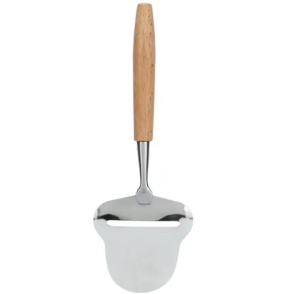 Trähandtag ostspatel rostfritt stål osthyvel med justerbar tjocklek för halvhård ost