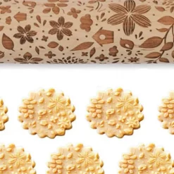 Träkavel 39 cm med naturtryck