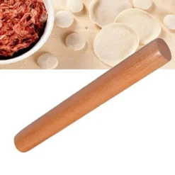 Träkavel Multifunktionell Notstick-degrulle för köksbakning ljusbrun