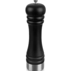 Träkvarn för att mala kryddor, peppar, salt, svart 21,5 cm