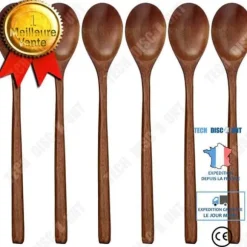 Träsked - TD® - 6-delarsset - Mörk Nanmu - Ljus Lotus - Ekologisk