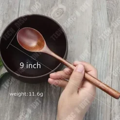 Träsked - TD® - 6-delarsset - Mörk Nanmu - Ljus Lotus - Ekologisk