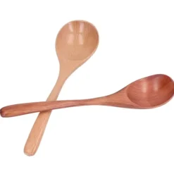 Träsoppsked japansk stil stor handtagssked för ris köksrestaurang 2st