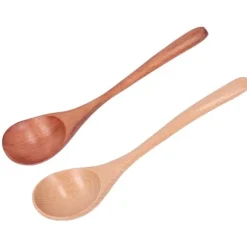 Träsoppsked japansk stil stor handtagssked för ris köksrestaurang 2st