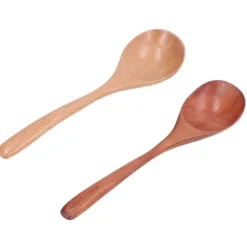 Träsoppsked japansk stil stor handtagssked för ris köksrestaurang 2st