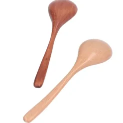 Träsoppsked japansk stil stor handtagssked för ris köksrestaurang 2st