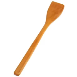 Träspatelvändare i trä, stekt spatel, köksredskap, spade (ljus träfärg)