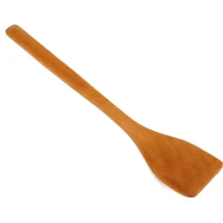 Träspatelvändare i trä, stekt spatel, köksredskap, spade (ljus träfärg)