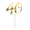 Tårtdekoration "40" guld