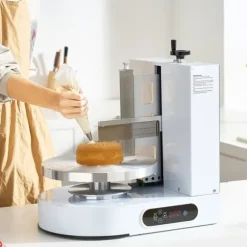 Tårtdekorationsmaskin, Tårtglasyringsspridare, för 4-12 Tårtor, Vit