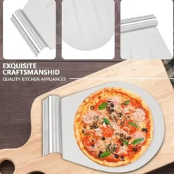 TULEBOLIAN Pizzaspade i rostfritt stål 34x28 cm bricka med handtag