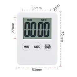 Tunn kökstimer Timer Stor Skärm Digital magnetisk nedräkning - Rosa