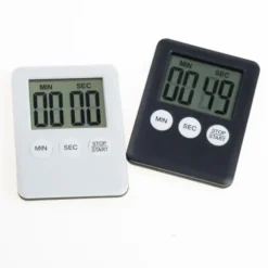 Tunn kökstimer Timer Stor Skärm Digital magnetisk nedräkning - Silver