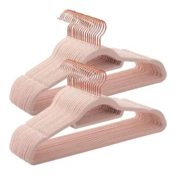 Tunna och halkfria sammetsgalgar - 50 pack - Rosa