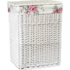 Tvättkorg MAX-2, 38x27xH52cm, väv, färg: vit, med tyg