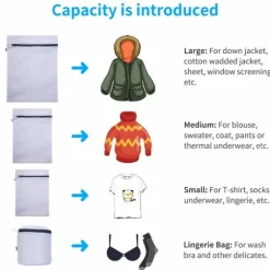 Tvättpåsar i två storlekar 6-pack