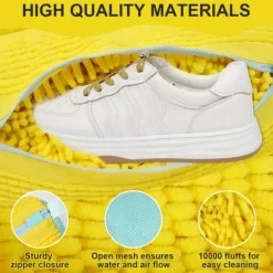 Tvättpåse för skor återanvändbar med dragkedja - gym- och sportskor(2 st)
