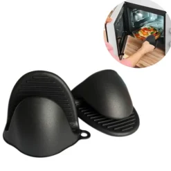 Ugnsvante silikon grytlapp 2-pack Svart