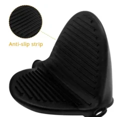 Ugnsvante silikon grytlapp 2-pack Svart