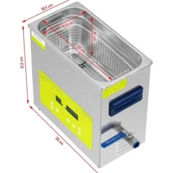 ulsonix - Ultraljudstvätt - 6,5 l - 40 kHz - 180 W - Degas - Memory
