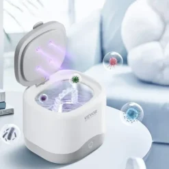 Ultraljudsprotesrengörare, 123x111x103 mm, Vit, UV-sterilisering