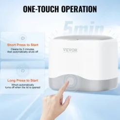 Ultraljudsprotesrengörare, 123x111x103 mm, Vit, UV-sterilisering