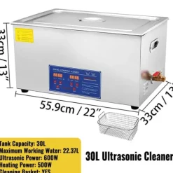 Ultraljudsrenare, Portabel, Hemapparater, 30L