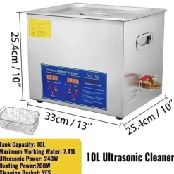 Ultraljudsrengörare, Djup rengöringskraft, Användarvänlig kontroll,10L-240W