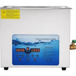 Ultraljudsrengörare, 36KHz~40KHz justerbar, 6L 220V, med digital timer och värmare för smycken, klockor, glasögon.