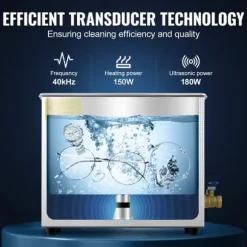 Ultraljudsrengörare, 6L kapacitet, rostfritt stål, 220 V spänning, 800W effekt, CE-certifierad