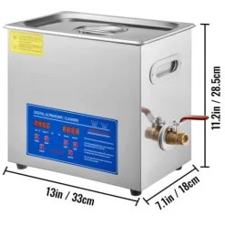 Ultraljudsrengörare, 6L kapacitet, hållbar konstruktion i rostfritt stål,6L