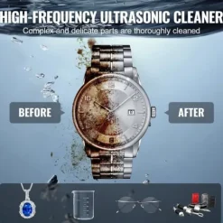 Ultraljudsrengörare 6L, Rengöringsmaskin med Korgvärmare och Timer, 180W Effekt