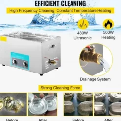 Ultraljudsrengörare 22L rostfritt stål med värmare och timer