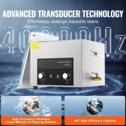Ultraljudsrengörare 15L, värmetimer, digital ljudmaskin, effektiv rengöring, användarvänlig design, för hem och verkstad