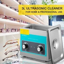 Ultraljudsrengörare 3L 24x14x10 cm rostfritt stål, rengöringsapparat