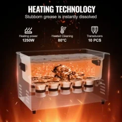 Ultraljudsrengörare, 30L, 530x325x200 mm, rostfritt stål