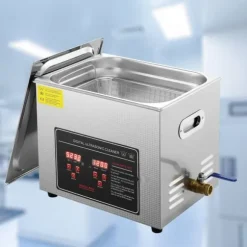 Ultraljudsrengörare med digital timer & värmare, professionell för smycken, rostfritt stål, 10L, för glasögon, klockor och kretskort.