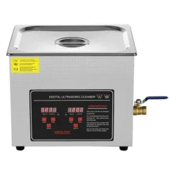 Ultraljudsrengörare med digital timer & värmare, professionell för smycken, rostfritt stål, 10L, för glasögon, klockor och kretskort.