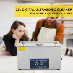 Ultraljudsrengörare med värmare 22L, Dubbel frekvens, för smycken och glasögon, effektiv rengöring, kompakt design