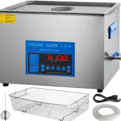 Ultraljudsrengörare med värmare 22L, Dubbel frekvens, för smycken och glasögon, effektiv rengöring, kompakt design