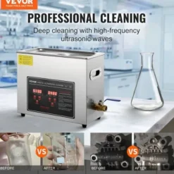 Ultraljudsrengörare 32,5x17,5x27,5 cm rostfritt stål uppvärmd rengöringsmaskin