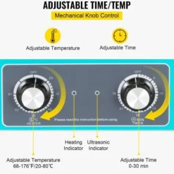 Ultraljudsrengörare 33x18x28,5 cm 6,5L rostfritt stål